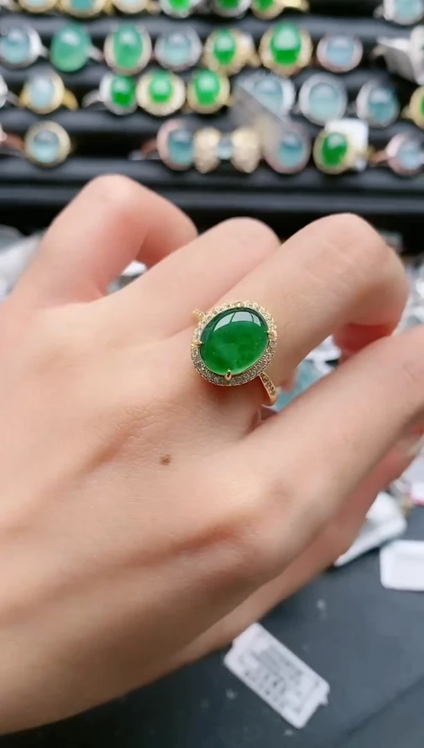 【闪购商品】翡翠戒指银S925镶嵌11111