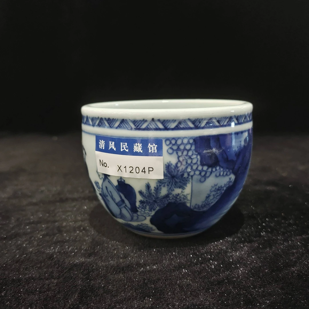 青花人物故事图暗头缸X1204P