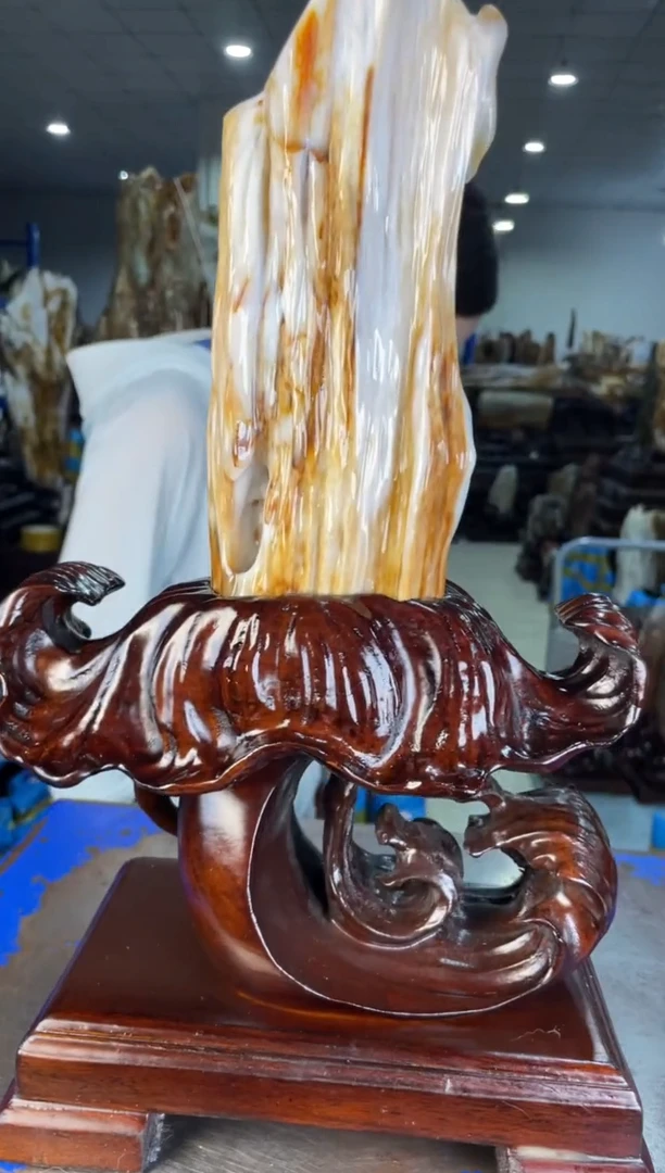 未镶嵌摆件硅化玉24