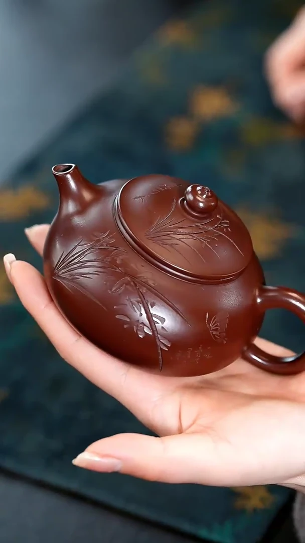 【闪购商品】紫砂茶壶25紫砂壶紫泥寒江