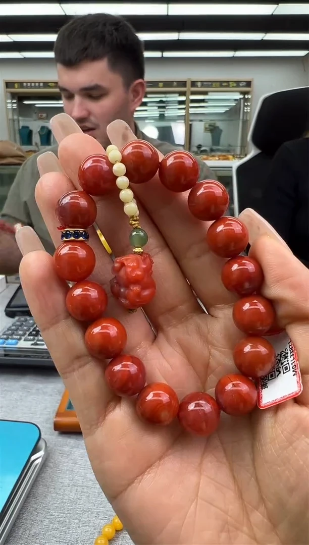 【闪购商品】南红玛瑙手链未镶嵌48秒拍号