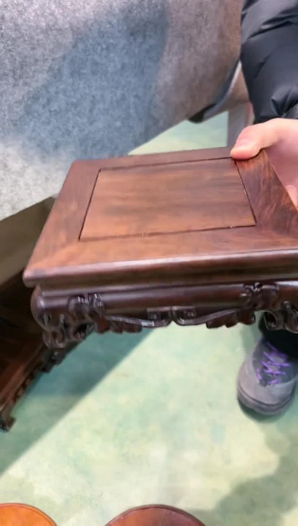 【闪购商品】风车木（黑檀木）17*17公分大象正方小底座一个