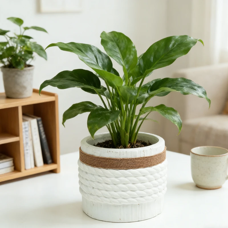 ins网红简约白色桌面有孔创意陶瓷花盆多肉如意皇后蝴蝶兰盆