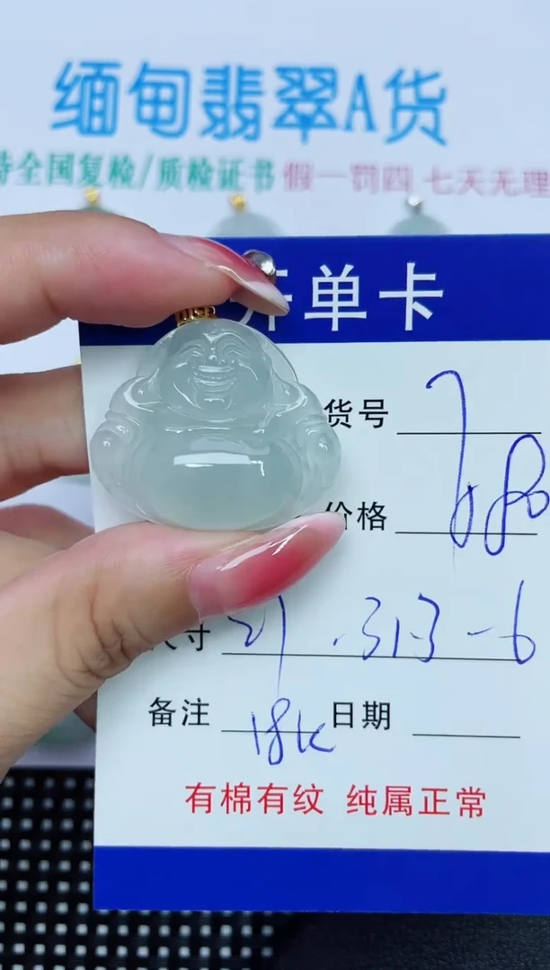 翡翠未镶嵌吊坠(赠链)7