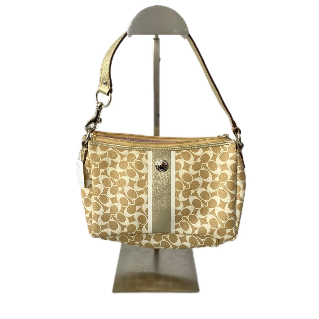 95新 COACH/蔻驰 经典老花PVC手提麻将包 AF-10115-B