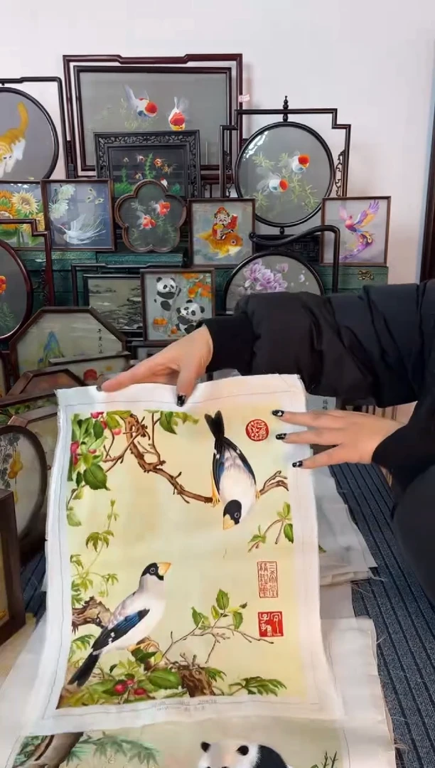 刺绣刺绣双面绣摆件