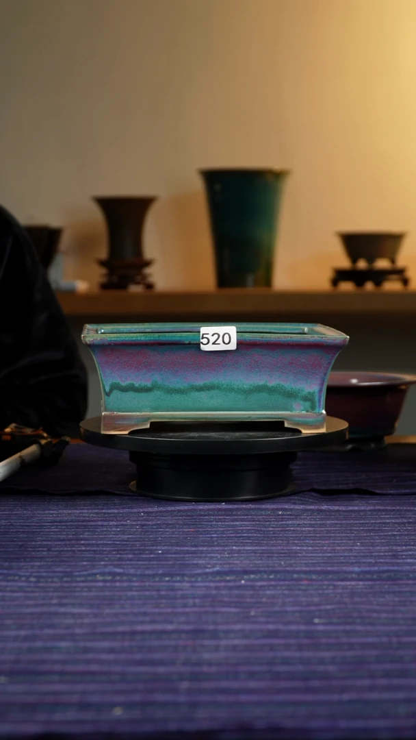 520四方窑变花盆