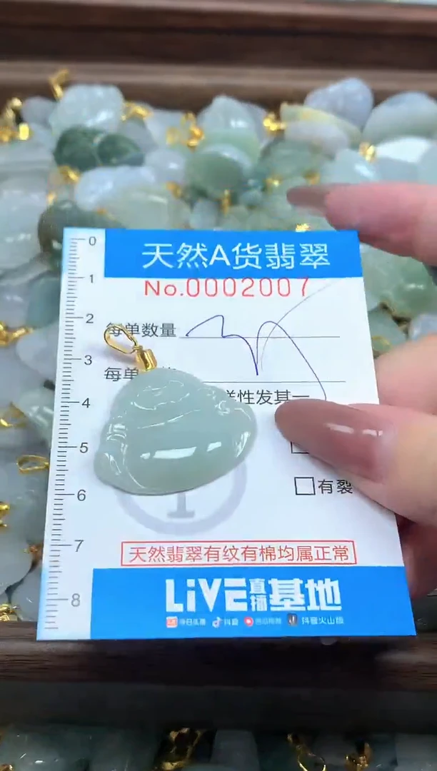 颈饰未镶嵌翡翠净货挂件-2007