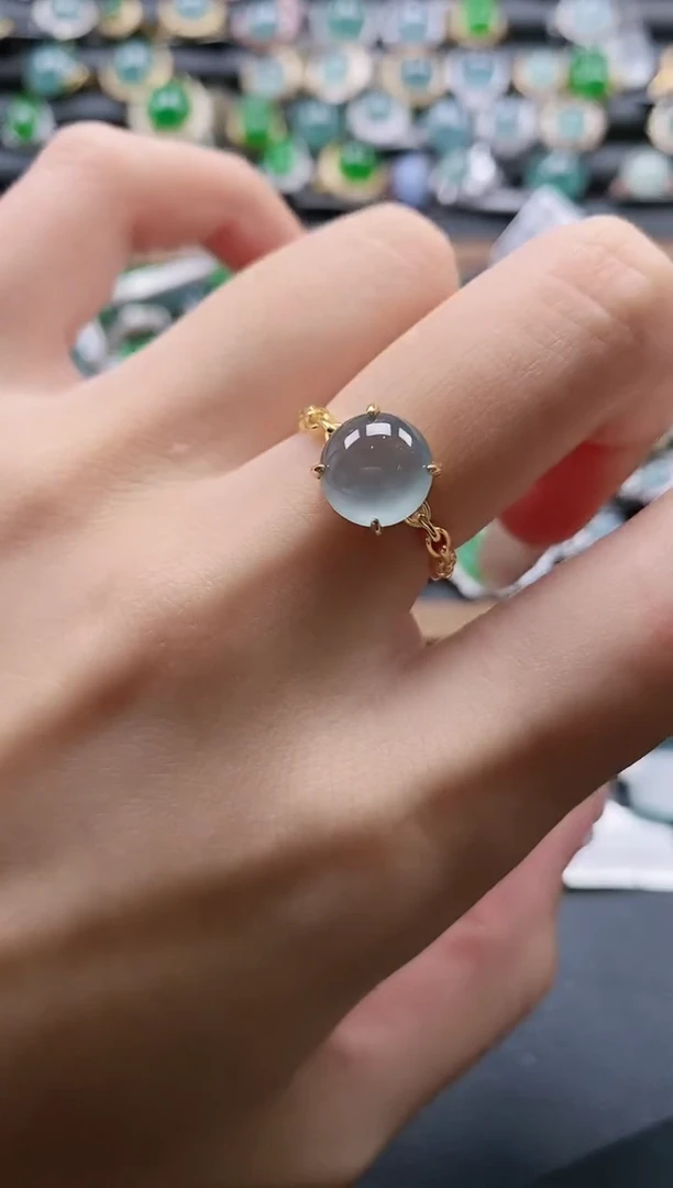 【闪购商品】翡翠戒指银S925镶嵌51511