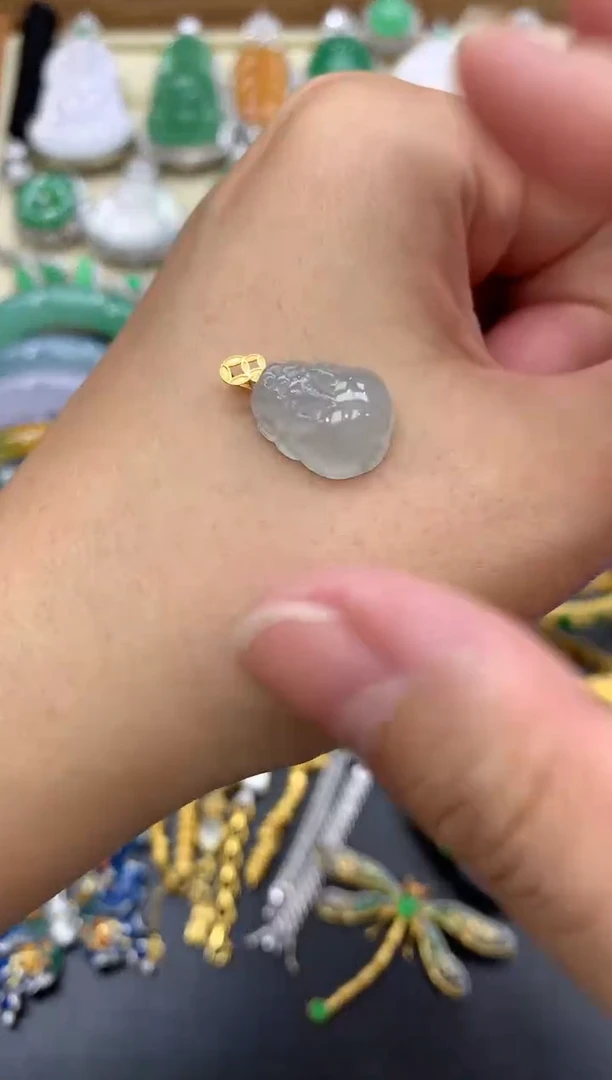 翡翠18K金镶嵌颈饰4-中国好珍宝