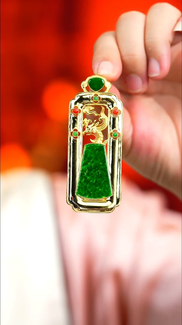吊坠(不含链)银S925镶嵌翡翠新款