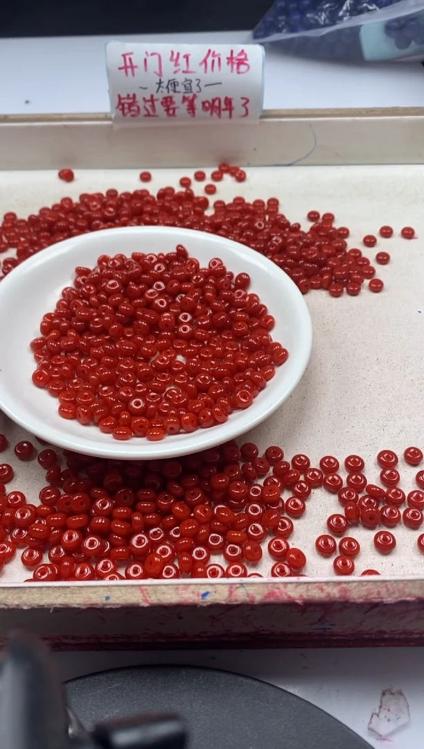 【闪购商品】南红玛瑙颈饰未镶嵌w2256锦红南红隔片6*3mm*60颗