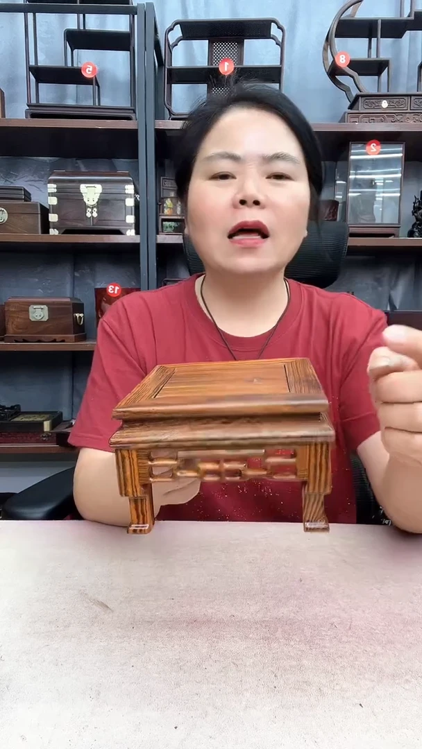 鸡翅木类端景台2968小李子红木工艺品