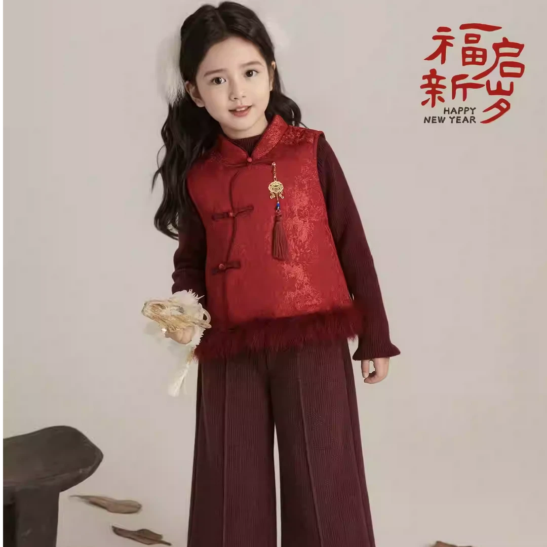 YOEHYAUL/幼悠【冬日暖暖】冬伍波女童装汉服套装D4830 D4831 D4832
