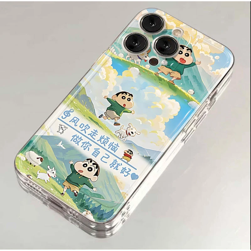 风吹走烦恼适用iphone16/15promax手机壳苹果13/12透明14卡通11XR