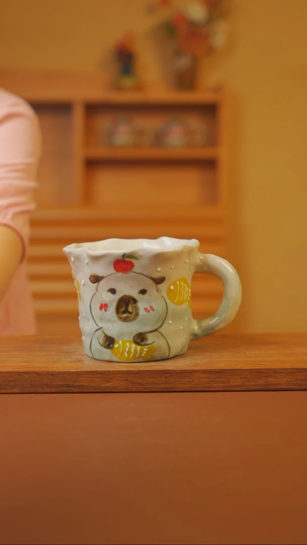 瓷片景德镇手工手绘高温瓷杯子