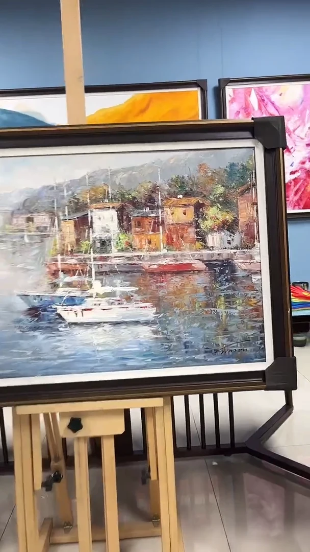 油画陶宗健-60x90-静物风景-带框