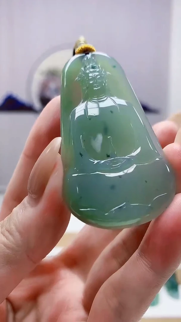 未镶嵌定制翡翠4898MM-毛货挂件125