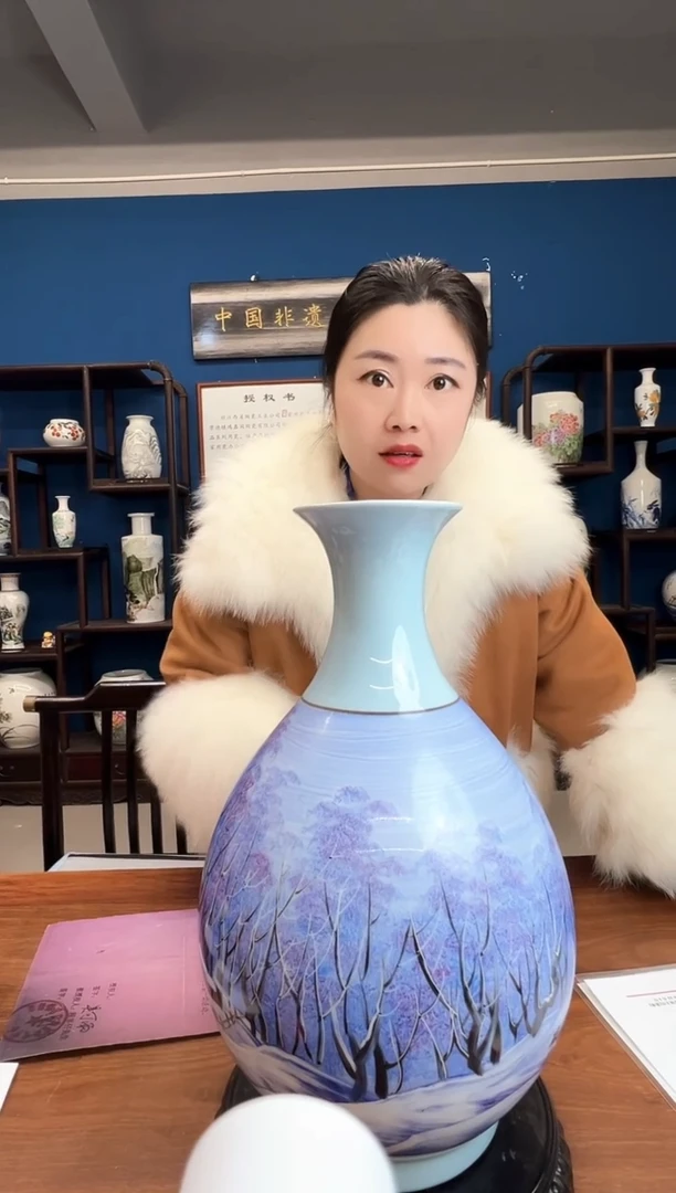 摆件瓷红色官窑-25