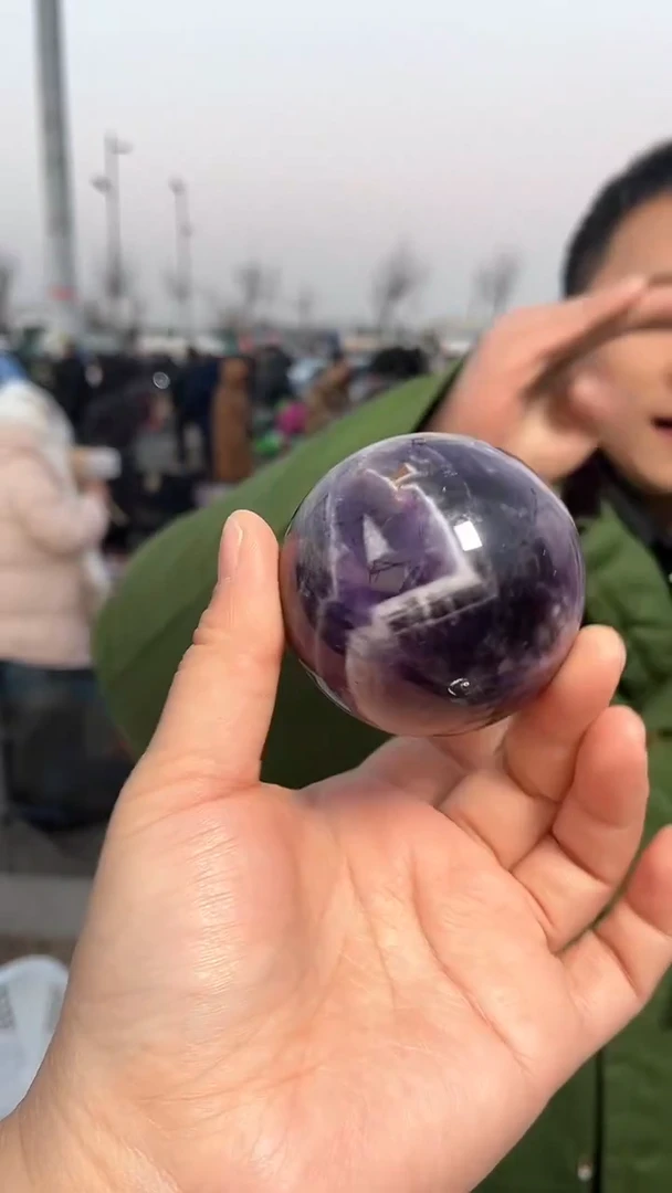 【闪购商品】紫晶水晶球未镶嵌天然多样性发一59mm030