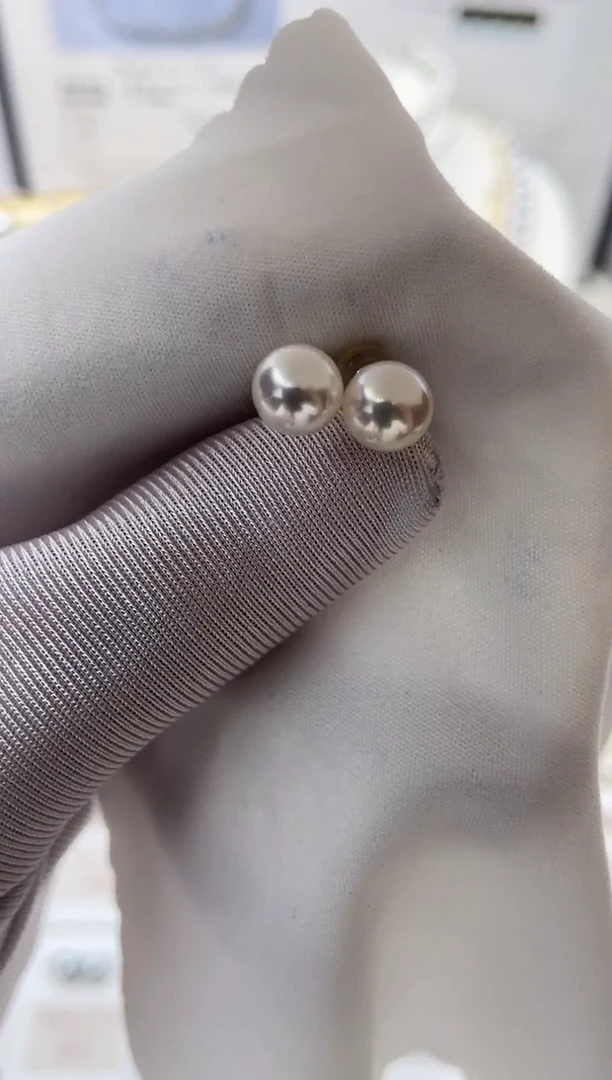 18K金镶嵌耳饰海水珍珠特选福利不退不换