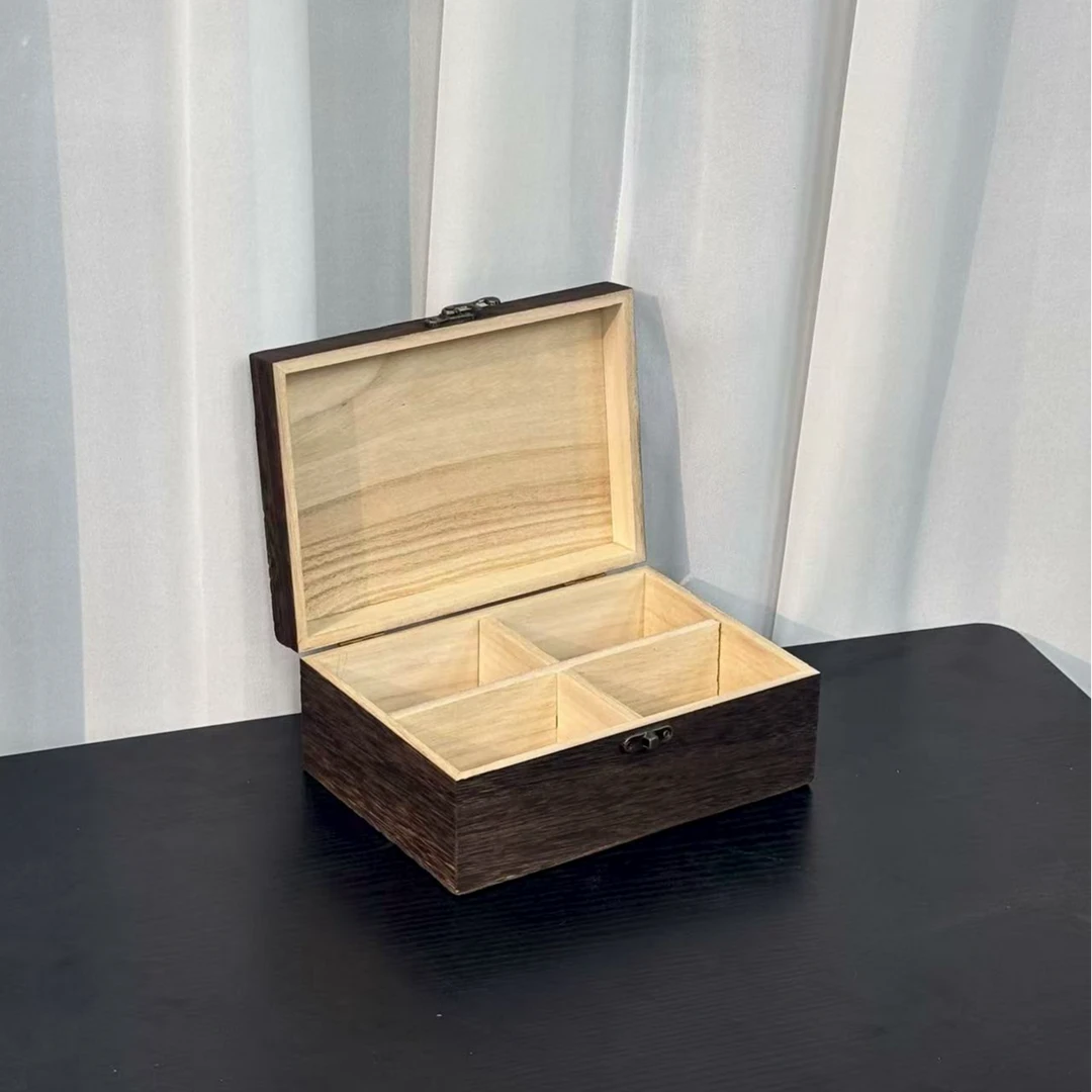 实木收纳复古精致木小箱子小盒子木质方形家用创意小摆件1169