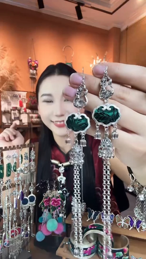 刺绣纯手工民族风耳环