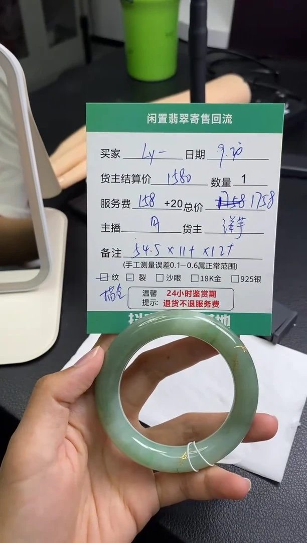 未镶嵌手镯翡翠L*手镯