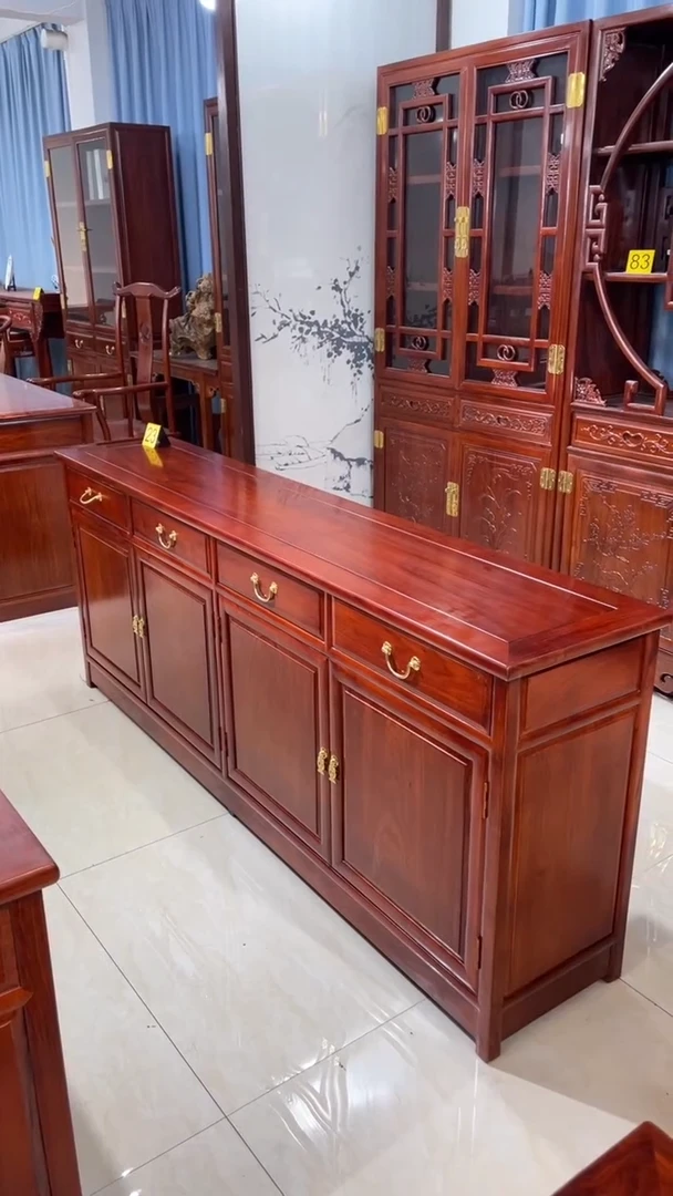 花梨木类柜类家具用****9刺猬紫檀198*40*80餐边柜4门