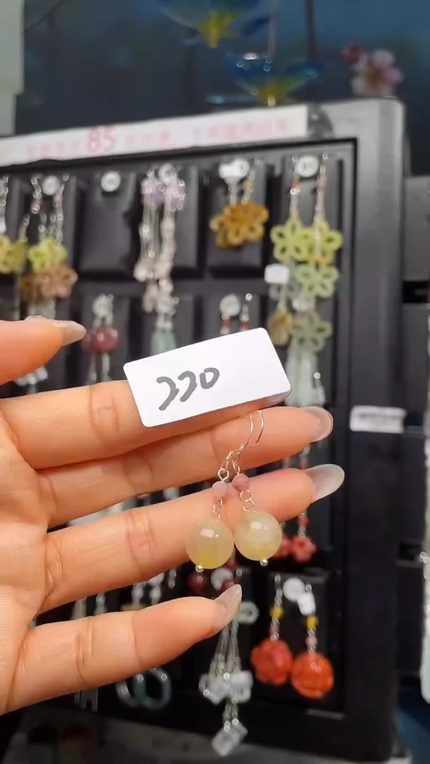 银S925镶嵌耳饰紫晶喜欢拍