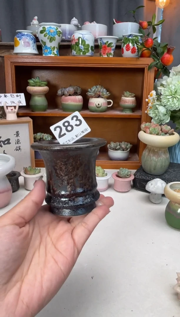 瓷片283知木小芳花盆