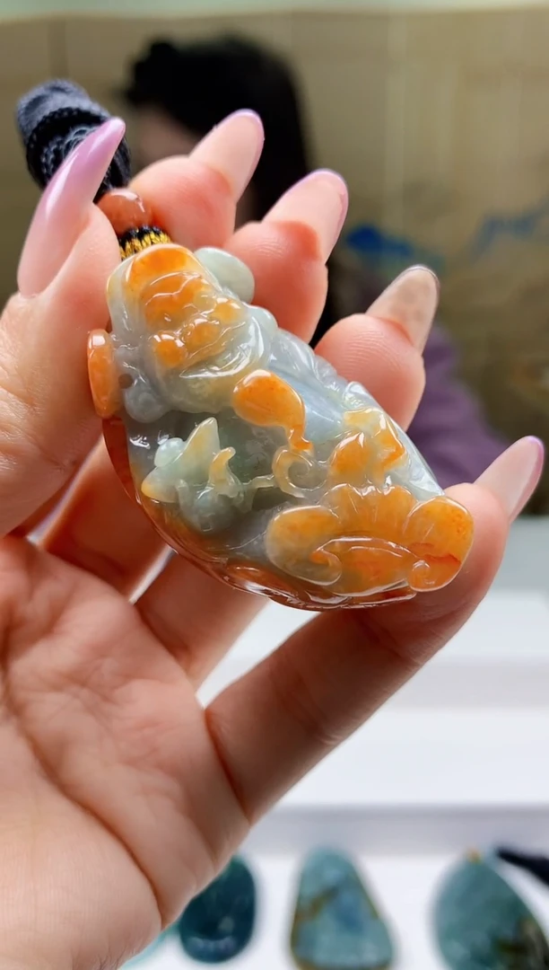 【闪购商品】定制翡翠未镶嵌5156ty-毛货挂件51