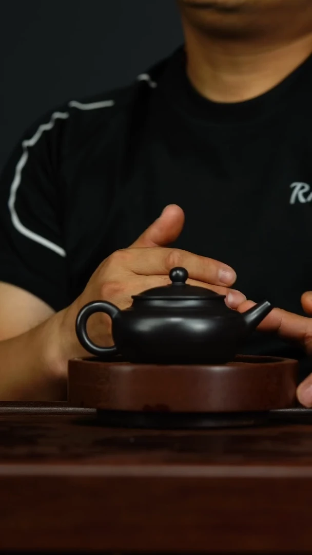 茶壶紫砂W3乌灰工艺壶{朱泥大红袍}