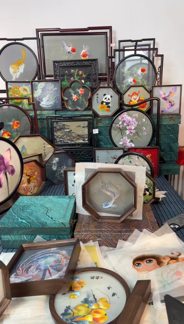 刺绣刺绣双面绣摆件