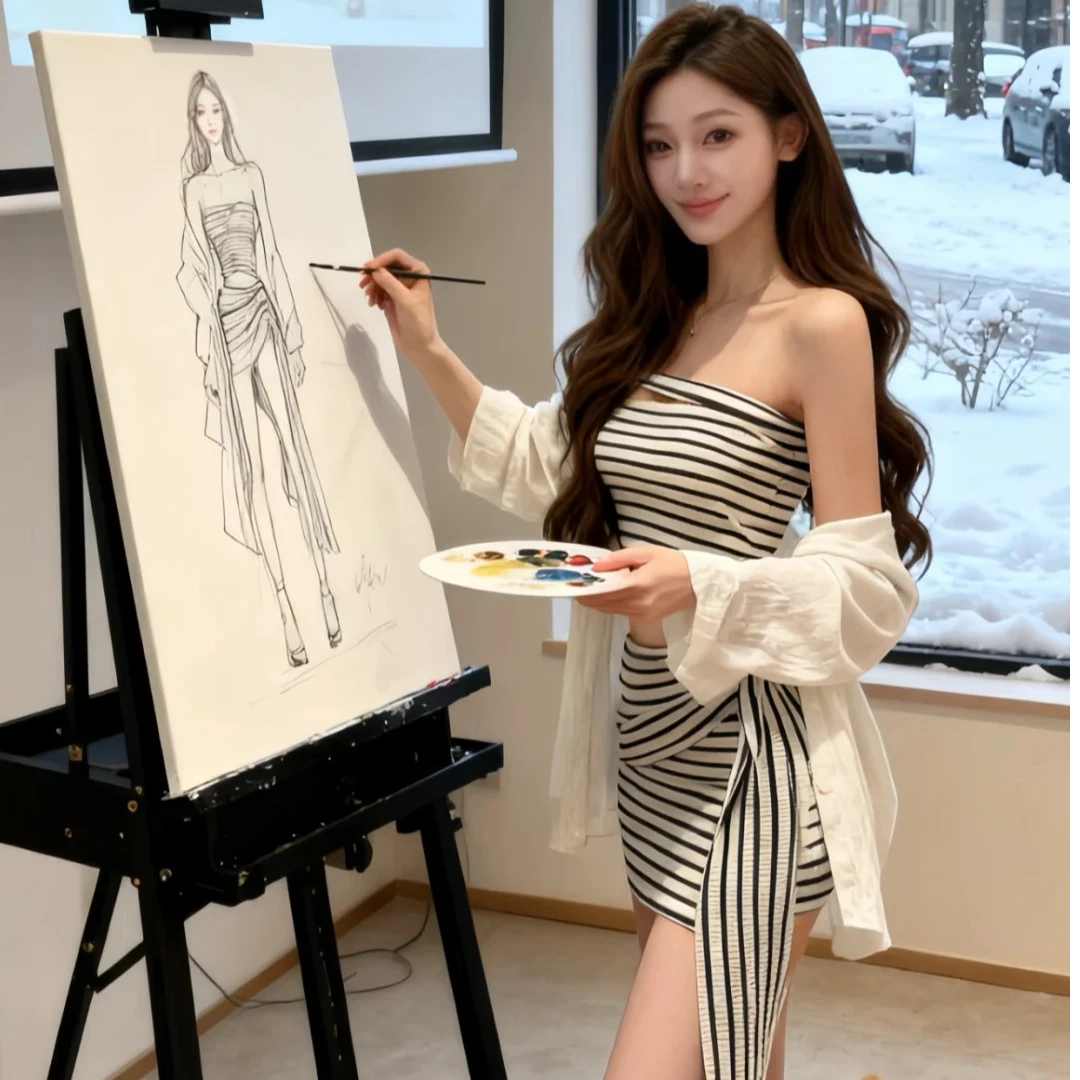 辣妹显瘦时尚套装纯欲风性感抹胸日式少女外穿上衣短裙时尚套装女