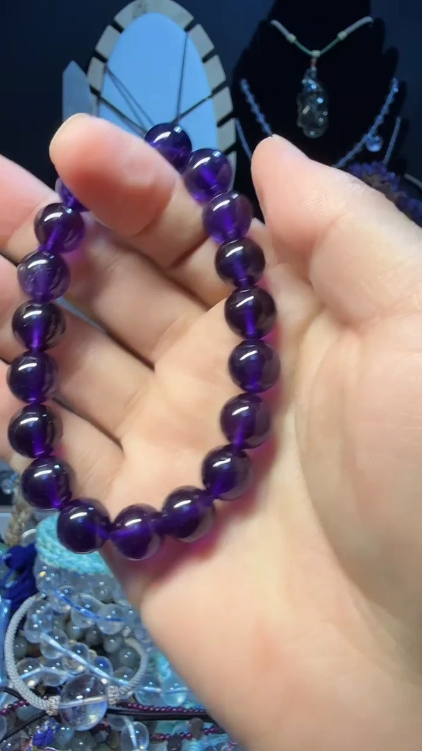 未镶嵌手链水晶天然紫水晶手链