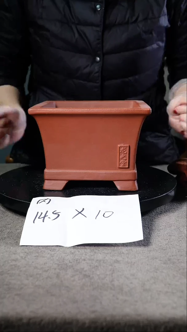 宜兴紫砂花盆小盆