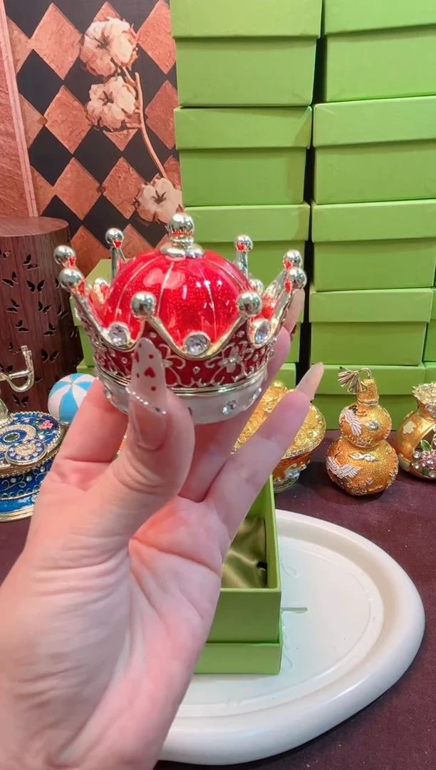 锌合金珐琅首饰盒默认微瑕拆盒不退～皇冠