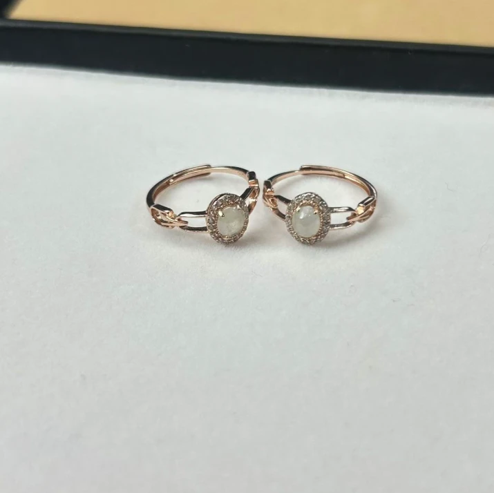 【睿泽鉴宝】S925翡翠戒指（多样性发一 有瑕） 5*4*1 V0033