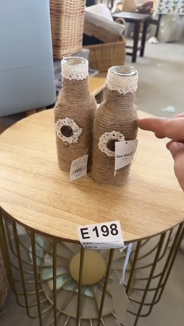 样品单品孤品2只麻绳玻璃瓶