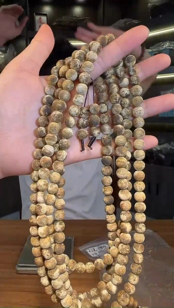 沉香沉香碎屑713号原色磨砂08圆珠多圈碎屑香粉多样性发一22