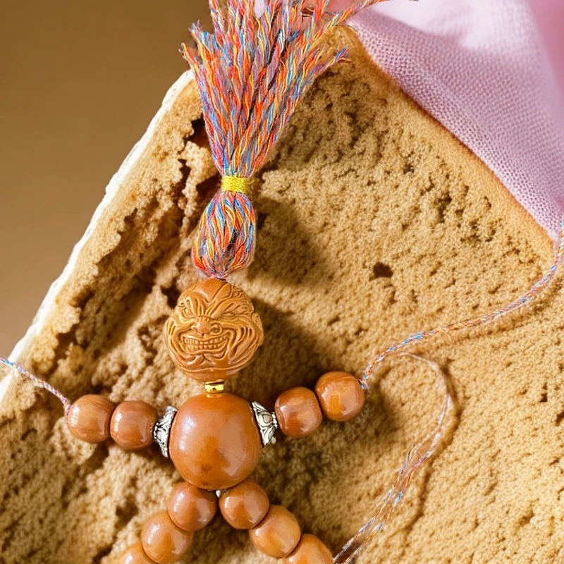 强推橄榄核手把件2.1山鬼恶僧