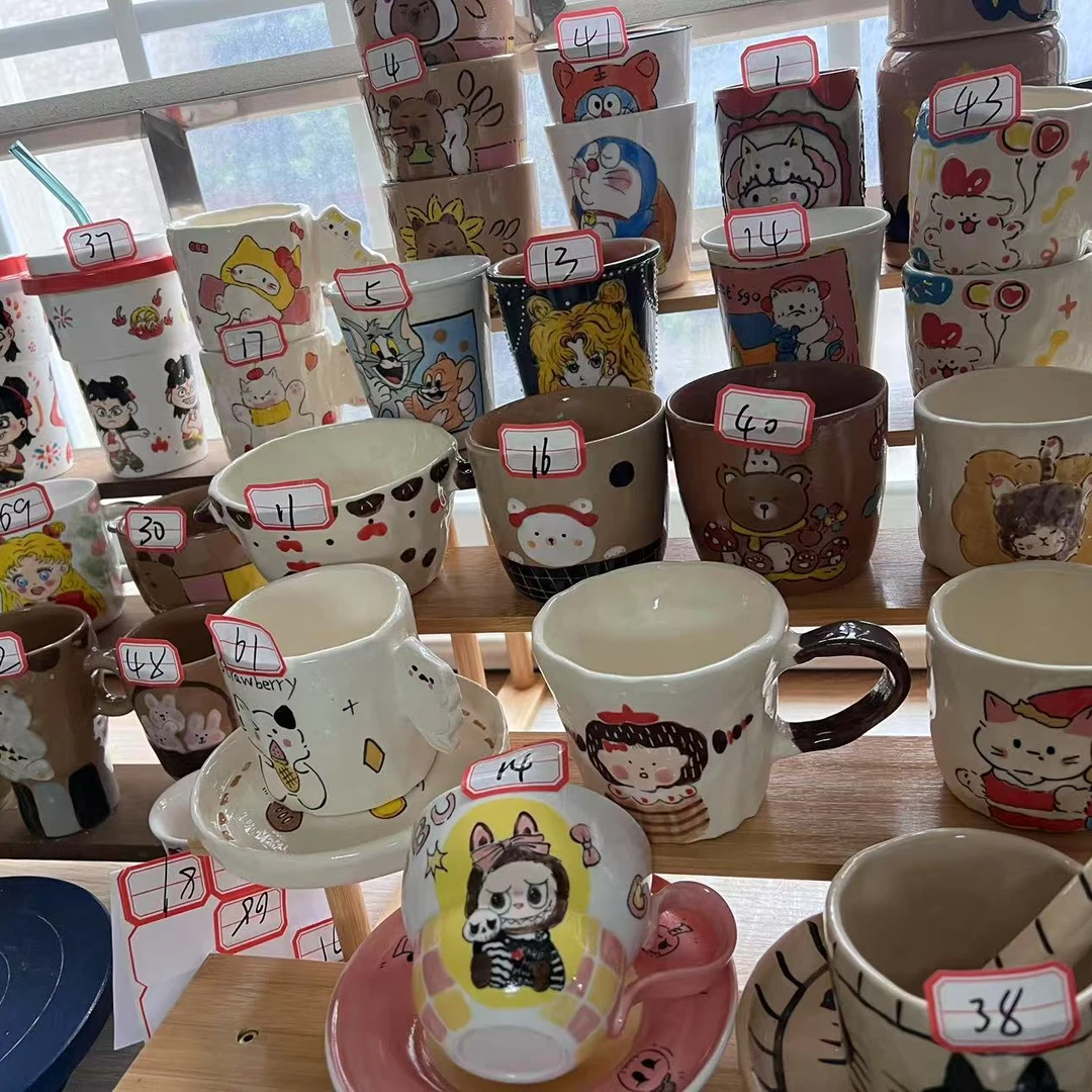 25.8专拍手柄款马克杯陶瓷杯家用咖啡杯对杯