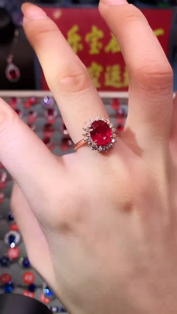【闪购商品】红宝石戒指银S925镶嵌1111111