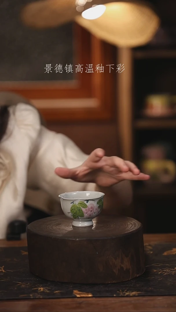陶瓷景德镇高温釉下手绘陶瓷@L378@