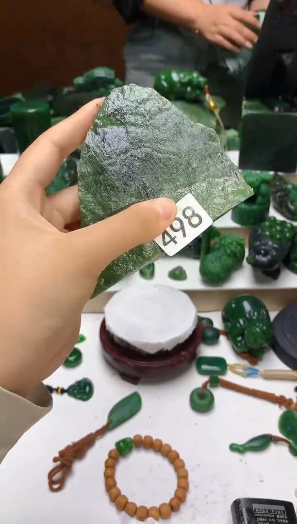 未镶嵌和田玉（碧玉）珠宝半成品498