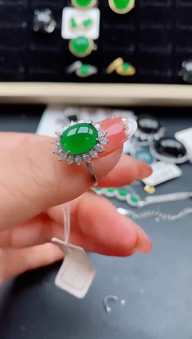 【闪购商品】翡翠戒指银S925镶嵌121212