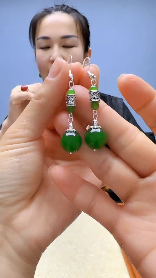 高货diy劲饰长珠耳钩