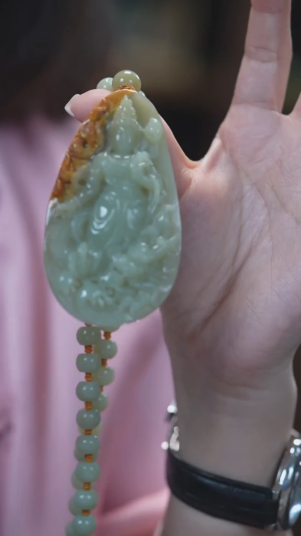颈饰未镶嵌和田玉大势至