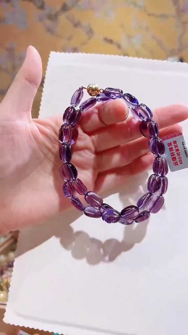 颈饰银S925镶嵌紫晶天然紫水晶浓紫精品，项链设计款